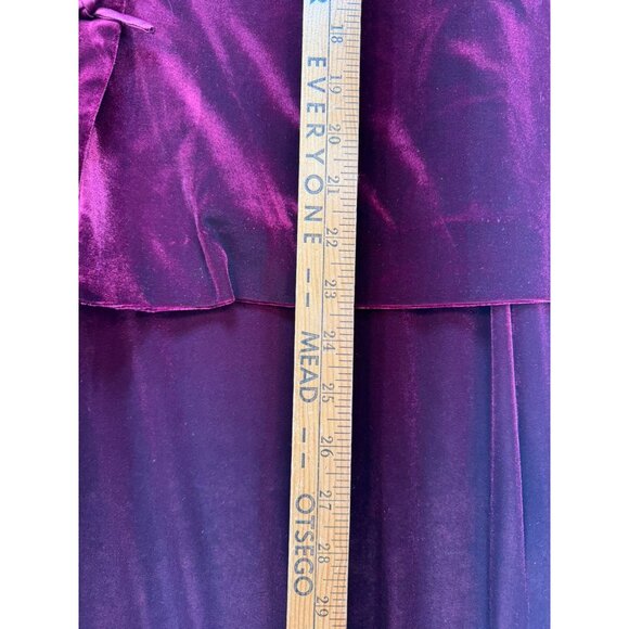 Vintage Coldwater Creek Womens 2-Piece Jacket Skirt Set Size 10 Burgundy Velvet - Picture 7 of 16